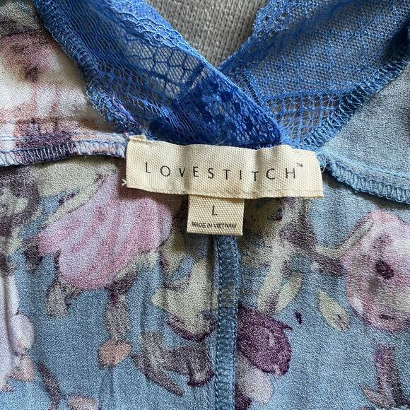 LOVESTITCH PRESSED FOR PETALS Floral Maxi Lace Fairy Dress SZ L - Picture 12 of 14